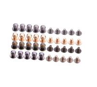 OUNONA 80pcs DIY Leather Rivets and Mini Rivet Studs Set for Leathercraft, 8mm Metal Fasteners in Gold, Bronze, Black, and Silver, Luggage Accessories for Crafting and Repair
