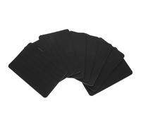 OUNONA 8pcs Black Non-Slip Silicone Shoe Sole Protectors with Wave Pattern, Self-Adhesive Anti-Slip Pads for Women’s Heels and Boots, Sturdy 1.5mm Thick Square Covers Suitable for Quiet