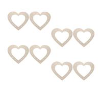 OUNONA 8pcs DIY Unfinished Wooden Heart Wreath Frames 33x29cm Wooden Floral Hoop Rings for Valentine’s Day Wedding Crafts Holiday Hanging Garland