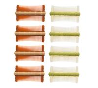 OUNONA 8pcs Double-Sided Dense Tooth Combs Anti-Static Plastic Hair Combs Practical Set Yellow and Matcha Green Bamboo Pattern Suitable for Hair Care and Dandruff Removal