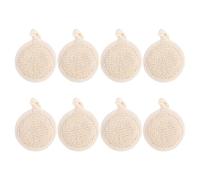 OUNONA 8pcs Face Exfoliating Pads Scrubber Set, Natural Jute Massage Scrub Pads 8x8cm for Gentle Skin Polishing and Deep Cleansing, Spa Body and Facial Skincare Tool for Men and Women