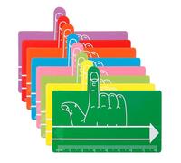 OUNONA 8pcs Finger Spacer Focus Highlighter for Reading Dyslexia Bookmarks Writing Tools Kids Reading Guide Assorted Colors for Home and School