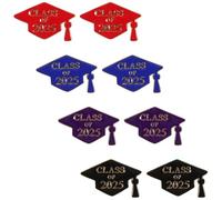 OUNONA 8pcs Graduation Cap Brooch Class of Alloy Badge for High School College Ceremony Unique Memorial Lapel Pins for Academic Excellence and Doctoral Achievement
