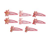 OUNONA 8Pcs Pink Cartoon Pig Hair Clips Cute Hair Accessories for Stylish Hairpins with Adorable Animal Design for Parties and Photo Performances