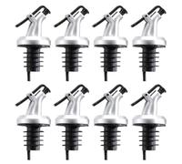 OUNONA 8pcs Stainless Steel Sauce Bottle with Oil Spout, Multi-Function Pour Spouts Featuring Tight Sealing and Easy to Control Design, Made of Abs and Silicone for Household Use
