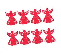 OUNONA 8pcs Xmas Angel Cutlery Covers Festive Fork and Pouches Christmas Party Accessory Decorative Tableware Holders for Holiday Dinner Celebration