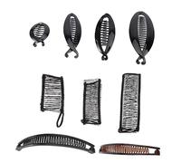 OUNONA 9pcs Hair Comb Banana Clip and Fish Shaped Clips Material for Women Ponytail Holder and Creative Hairpins for Vintage Occasions