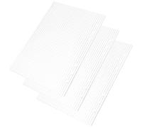 OUNONA A5 Acrylic Binder Notebook Cover 3Pcs 6-Ring Refillable Planner Shell for School and Office Supplies Travel Journal Organizer