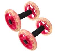 OUNONA Ab Roller Wheel Dual Wheel Pp Sponge Pink Exercise Equipment Core Strength Training Home Gym At-home Exercise Men Women