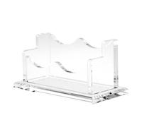 OUNONA Acrylic Business Card Stand Single Layer Desktop Display Rack for Office Desk Organisation