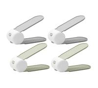 OUNONA Adjustable Double Layer Shoe Slots Rack Organiser Non- Design 4pcs in Green Pp Material Shoe Holder for Closet and Wardrobe Storage