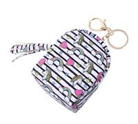 OUNONA Adorable Mini Cartoon Coin Purse Pu Material with Smooth Wiring Lines Hanging Ornament for Everyday Use