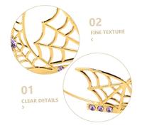 OUNONA Alloy Spider Web Tiara Headpiece with Sparkling Rhinestones Lightweight Gothic Halloween Crown for Women Adults Comfortable Cosplay Accessory for Parties Masquerade and Themed