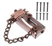 OUNONA Anti-Theft Security Door Chain Lock Heavy-Duty Iron Door Guard with Thickened Base Hotel Safety Lock for Home and Apartment Protection