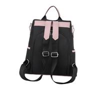 OUNONA Anti-theft Women Backpack Large Capacity Casual School Bag with Adjustable Shoulder Straps for Students and Office Ladies Black Oxford