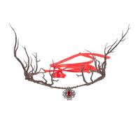 OUNONA Artificial Branch Crown Headpiece Crown Headband with Ribbon, Delicate Plastic Resin Fabric, Will Not Fade, Light Weight, for Women, Photo Prop