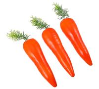 OUNONA Artificial Carrots and -term Use 3pcs for Easter Party Decorations Simulation Carrot Ornaments Made of and Foams Green Leaves for Preschool Enlightenment Education