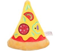 OUNONA Assorted Colour Pizza Shaped Puppy Plush Made of Cotton with Squeaky and Interactive Features for Play with Your Dog and Dog Exercise