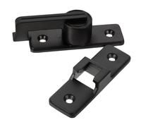 OUNONA Barn Door Latch Black Stainless Steel Bar Bathroom Gate Lock Hasp for Wooden Doors Cabinets Bedrooms Garages Privacy Security with Luminous Pinball Locating Design
