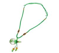 OUNONA Baroque Glass Essential Oil Necklace for Women Multifunctional Perfume Bottle Pendant Aromatherapy Diffuser Jewelry with Elegant Flat Design Portable Scent Accessory for Daily Wear