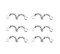 OUNONA Bird Foot Chain Parrot Ankle Accessories Stainless Steel 6pcs for Parrots with Rust Resistance and Simple Installation, Silver for Outdoor Training