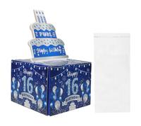 OUNONA Birthday Box Money Cake Pulling Kit for Surprise Party Supplies Box Cash Pull Out Function for Party Decorations