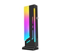 OUNONA Black Aluminum Alloy Graphic Card Holder with Programmable 16 Million Colours Rgb Light, 12 Cable Support Bracket, 2w Power, 5v Voltage, Sturdy Gpu Protection for Computer Case