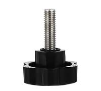OUNONA Black Hexagonal Head Clamping Knob Handle M10x30 with Abs and Carbon Steel Material, Easy to Install and Rotate, Suitable for Pharmaceutical Industry Equipment and Instrumentation