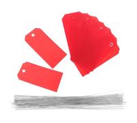 OUNONA Blank PVC Luggage Tags Highly Visible Reusable Hanging Labels with Iron Wire 100pcs Writable Tear-Resistant Shipping Tags for Suitcase and Backpack for Travel and