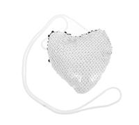 OUNONA Boys and Girls Sequin Lanyard Bag Girls Handbag Rhinestone Heart Design Gifts