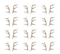 OUNONA Branch Antlers Craft Adornments Khaki 12 Pairs Plastic Lifelike Modelling and Portable for Snowman DIY Christmas Decorations for Holiday Tree Decor
