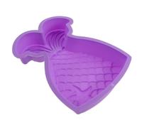 OUNONA Cake Mold Pan and Afternoon Tea Baking for Banquet Desserts Mermaid Shaped Silicone Non-Stick Baking Pan with Sturdy Material Random Color for Oven Use