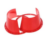 OUNONA Car Speaker Adapter Rings Plastic Speaker Spacer Brackets Red Pair for Vehicle Audio Protection