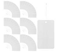 OUNONA Card PVC Cards Identification for Jewelry Display 100pcs White Necklace Tags with Lanyard, Waterproof Large Capacity Shipping Tags and Home Brewing Supplies