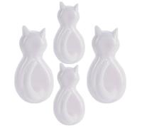 OUNONA Cat Tail Wall Hooks 4Pcs Sticky Decorative Hooks for Modern Home Storage and Hanging