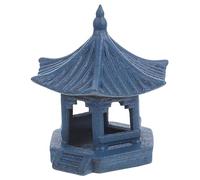 OUNONA Ceramic Hexagon Pavilion Ornament for Desktop and Micro Landscape Decoration, Dark Green Flowerpot Decor Realistic Appearance, for Bedroom and Miniature Garden Use Random Color