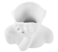 OUNONA Ceramic Human Face Vase for Flower Arrangement with Smooth Surface and Fine Workmanship, Abstract Nordic Head Vase Planter for Room Decor