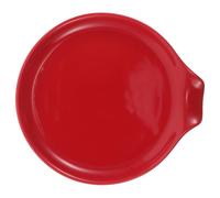 OUNONA Ceramic Spoon Rest Coffee Spoon Holder Stovetop Utensil Rest Kitchen Counter Teaspoon Rack for Kitchen Stove Coffee Bar Accessories Red