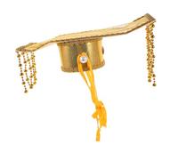 OUNONA Chinese Ancient Emperor Cosplay Hat Decorative Asian Historic Headwear for Costume Parties and Cultural Festivals Elegant Gold Imperial Design Comfortable and Secure Fit Adult