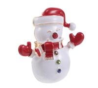 OUNONA Christmas Snowman Brooch Pin Enamel Alloy Cute Lapel Badge for Women Tie Accessory Clothing Hat Bag Decoration Winter Corsage Jewelry