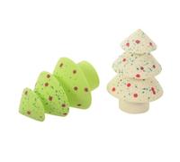OUNONA Christmas Tree Shaped Makeup Sponge Soft for Powder and Liquid Foundation Skin-friendly Applicator Festive Design for Holiday Makeup Routine and