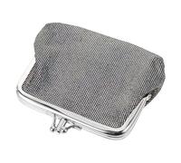 OUNONA Coin Purse with Kiss Lock Closure Fake Leather and Alloy Material Mini Vintage Small Change Holder for Women for Evening Outings or Casual Occasions