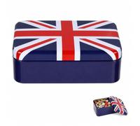 OUNONA Cookie Tin with Lid Rectangular Tinplate Candy Box for Sweets Storage Reusable Biscuit Box for Party Favors Gift Packing and Travel 3.74 X 2.56 X 1.38 in