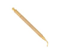 OUNONA Copper Auricular Point Acupressure Pen with Non Slip Handle Bent Tip Ear Acupuncture Probe for Deep Tissue Massage and Relief Portable Manual Massage Tool for Ear Point Therapy