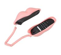 OUNONA Corded Lip Phone Novelty Telephone for Home Creative Lips Shaped Corded Phone Retro Decor Vintage Style