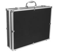 OUNONA Cordless Mic Storage Case for 4 Handheld Microphones with Handle, Aluminum Alloy Case with Foam Lining for Travel and On-the-Go