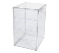 OUNONA Corner Bread Storage Box for Kitchen Countertop with 4-tier Adjustable Shelves and Magnetic Door, Acrylic Small Display Case for Space Saving Bread and Pastry Storage