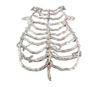 OUNONA Cosplay Skeleton Rib Cage Harness: Scary Bone Warrior Outfit with Chain - Realistic Chest Bone for Halloween Graveyard Creepy Spooky Festival Macabre