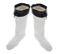 OUNONA Cozy Plush Rain Boot Liner for Men Removable Insulated Sock Cover for Outdoor Fishing and Labor Protection Fits Height Black