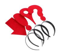 OUNONA Creative Arrow Hair Boppers Headband 4 Pcs Large Red Question Exclamation Arrow Location Symbols Funny Hair Accessories for Women Carnival Party Festival